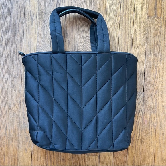 Karl Lagerfeld Voyage Black Puffy Tote Bag Black NWT - Picture 3 of 10